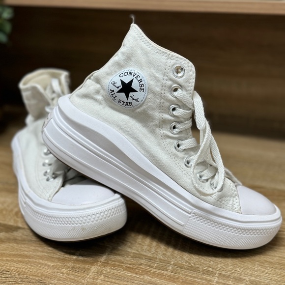 Converse Chunky Platform High Top All Star White Size 5.5 - Picture 2 of 8